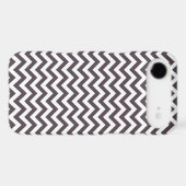 Dark Gray White Chevron Pattern Case-Mate iPhone Case (Back (Horizontal))