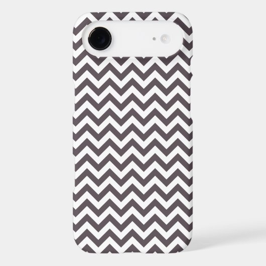 Dark Gray White Chevron Pattern Case-Mate iPhone Case (Back)