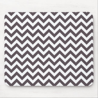 Dark Gray White Chevron Pattern Mouse Pad