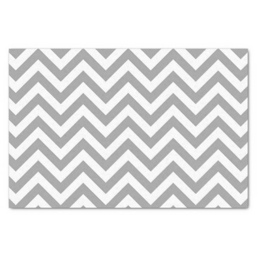 Dark Gray White Large Chevron ZigZag Pattern Tissue Paper