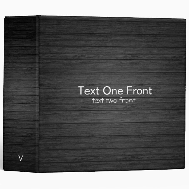 Dark Gray Wood 3 Ring Binder (Front/Spine)
