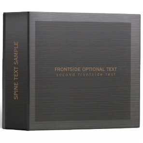 Dark Gray Wood Grain Print Monogram Binder