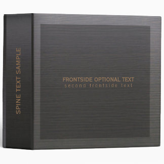 Dark Gray Wood Grain Print Monogram Binder