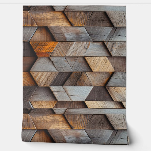 Dark Gray Wood Texture Wallpaper (Unrolling)