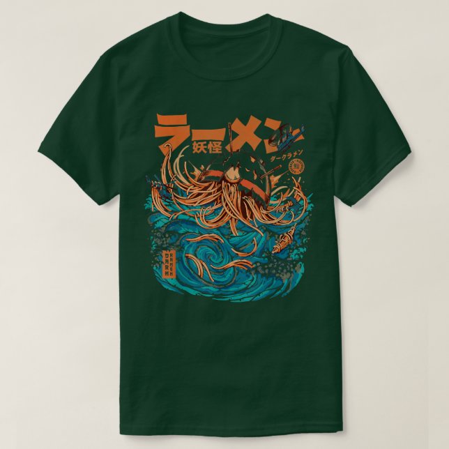 Dark Great Ramen Off Kanagawa Ramen Monster Japane T-Shirt (Design Front)