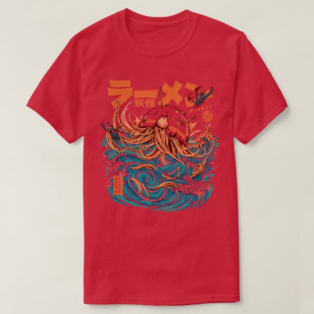 Dark Great Ramen off Kanagawa T-Shirt (Design Front)