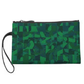 Dark Green Abstract Pattern. Wristlet (Back)