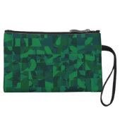 Dark Green Abstract Pattern. Wristlet (Front)