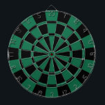 Dark Green And Black Dartboard With Darts<br><div class="desc">Dark Green And Black Dart Board</div>