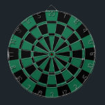 Dark Green And Black Dartboard With Darts<br><div class="desc">Dark Green And Black Dart Board</div>
