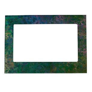 Dark Green and Blue Alcohol Ink Abstract Magnetic Frame