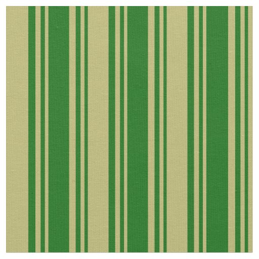 Dark Green and Dark Khaki Stripes/Lines Pattern Fabric