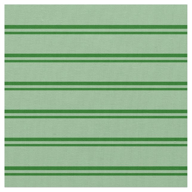 Dark Green and Dark Sea Green Striped Pattern Fabric (Close Up)