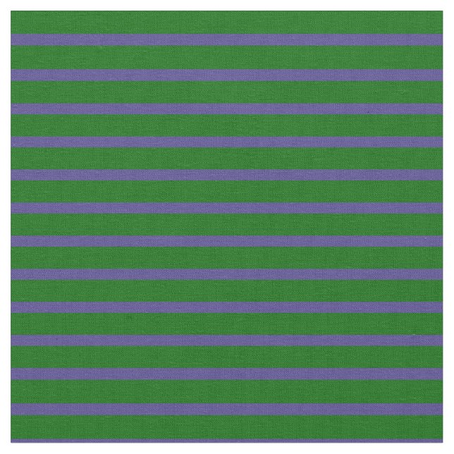 Dark Green and Dark Slate Blue Colored Stripes Fabric (Close Up)