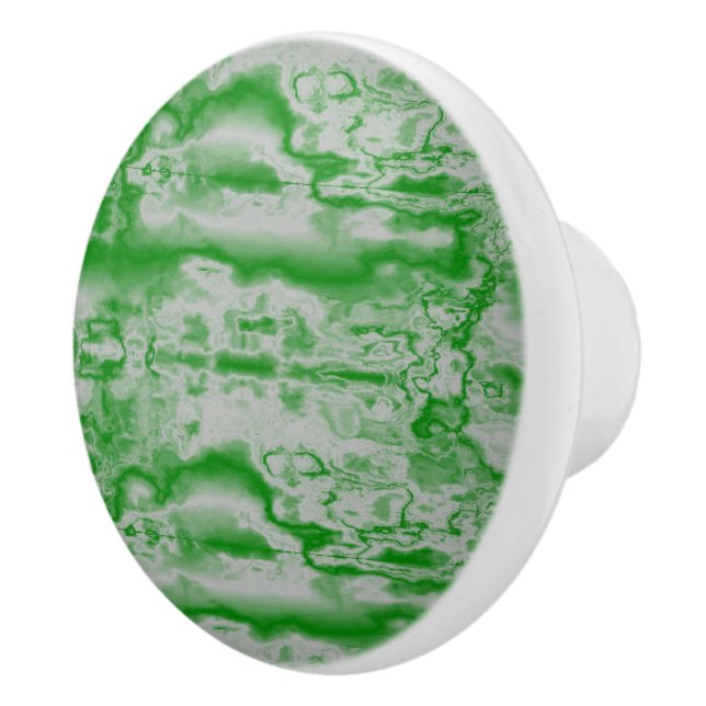Dark green and gray marble ceramic knob (Right)
