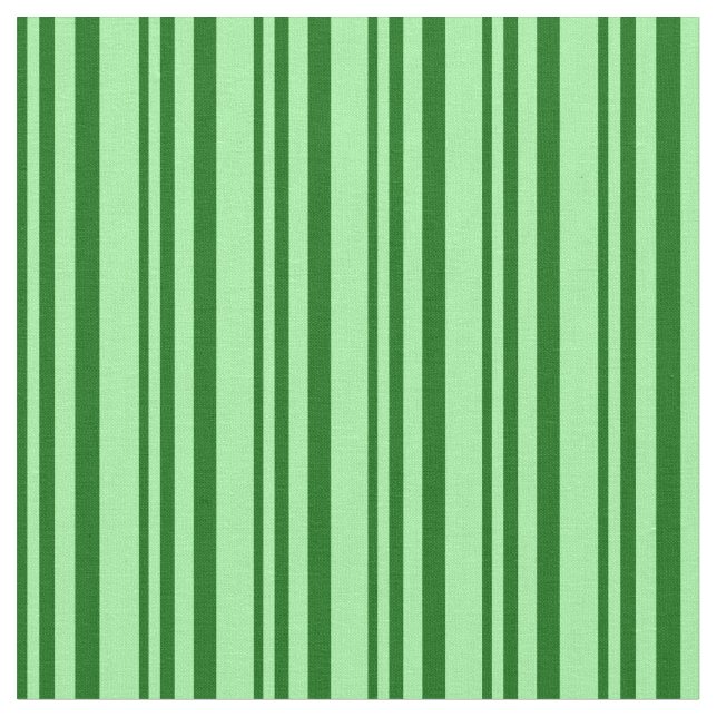 Dark Green and Green Stripes Pattern Fabric (Close Up)