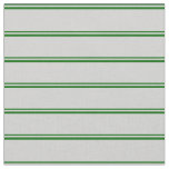 [ Thumbnail: Dark Green and Light Gray Stripes/Lines Pattern Fabric ]