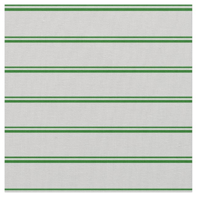 Dark Green and Light Gray Stripes/Lines Pattern Fabric (Close Up)
