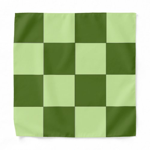 Dark Green and Light Green Checkers  Bandana