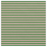[ Thumbnail: Dark Green and Light Pink Colored Lines Fabric ]