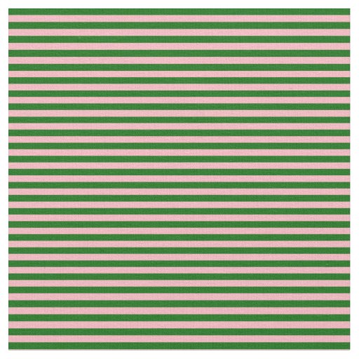 Dark Green and Light Pink Colored Lines Fabric