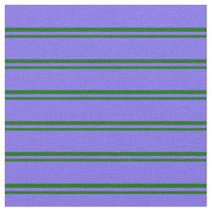 Dark Green and Medium Slate Blue Colored Stripes Fabric