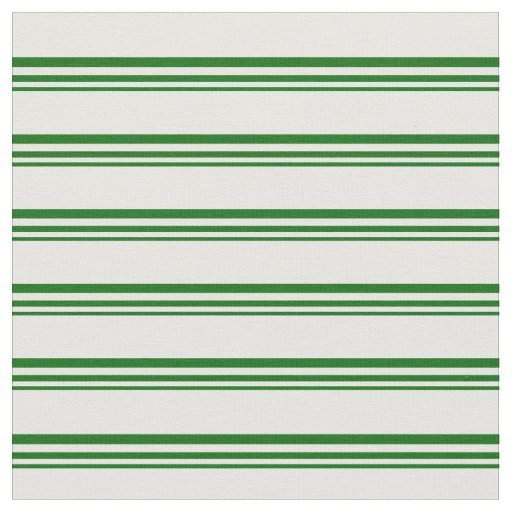 Dark Green and Mint Cream Pattern Fabric