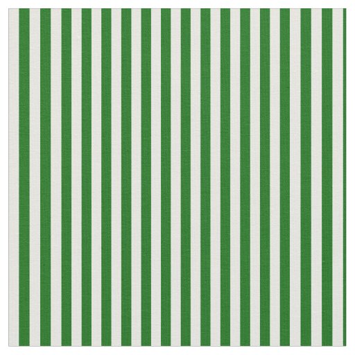 Dark Green and Mint Cream Stripes Fabric