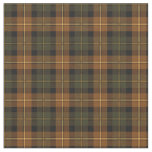 Dark Green and Orange Rustic Plaid Fabric
