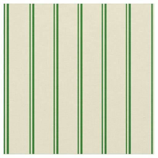 Dark Green and Pale Goldenrod Colored Lines Fabric
