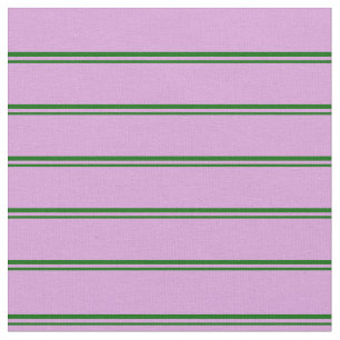 Dark Green and Plum Colored Pattern of Stripes Fabric