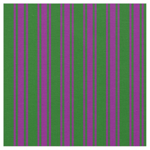 Dark Green and Purple Striped Pattern Fabric