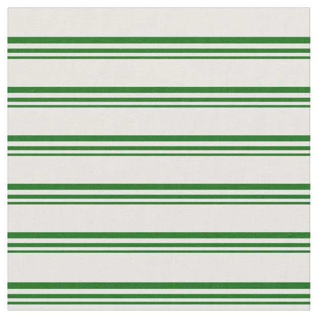 Dark Green and White Colored Lines Fabric (Close Up)