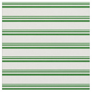 Dark Green and White Colored Stripes Pattern Fabric
