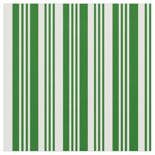 Dark Green and White Lined Pattern Fabric