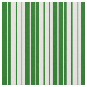 Dark Green and White Lines Fabric