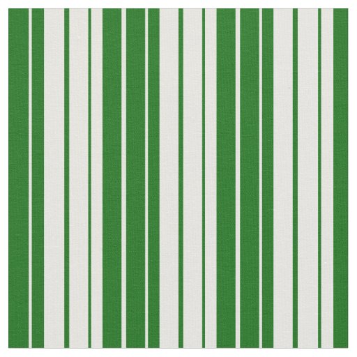Dark Green and White Lines Fabric