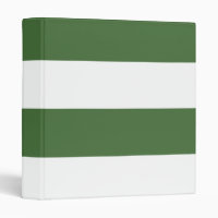 Dark Green and White Simple Extra Wide Stripes