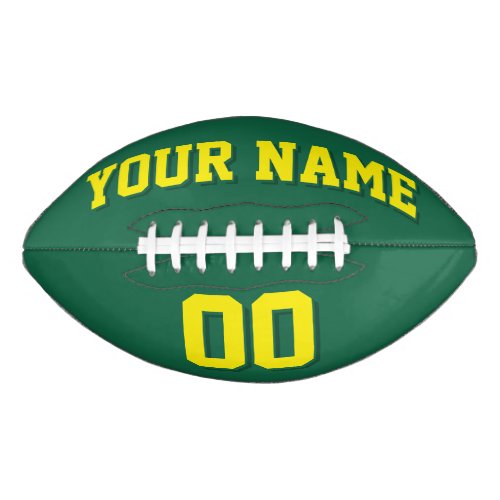 DARK GREEN AND YELLOW Custom Football