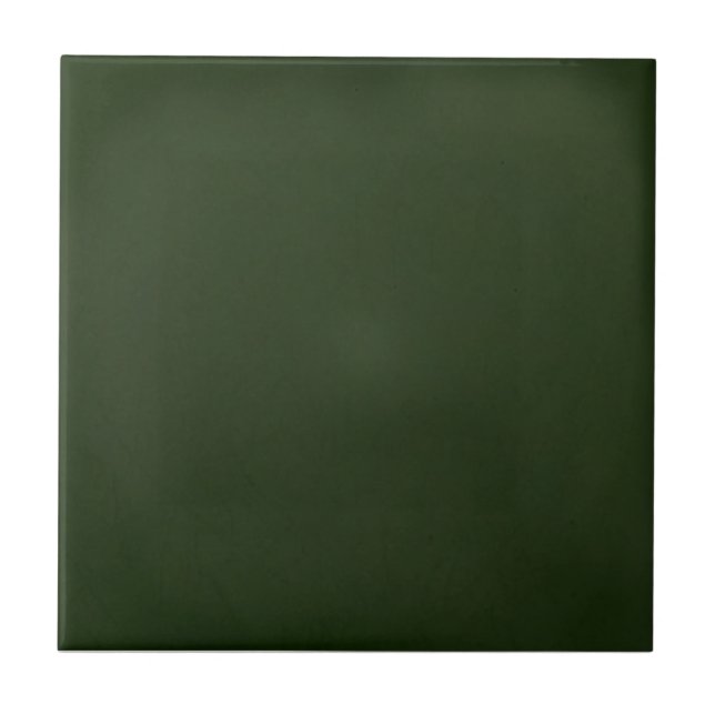 Dark Green Antique Reproduction Ceramic Field Tile (Front)
