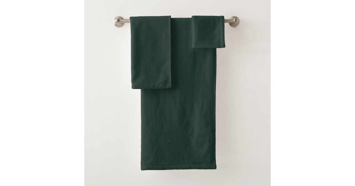 Dark Green Bath Towel Set Zazzle