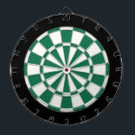 Dark Green Black And White Dartboard<br><div class="desc">Dark Green Black And White Dart Board</div>