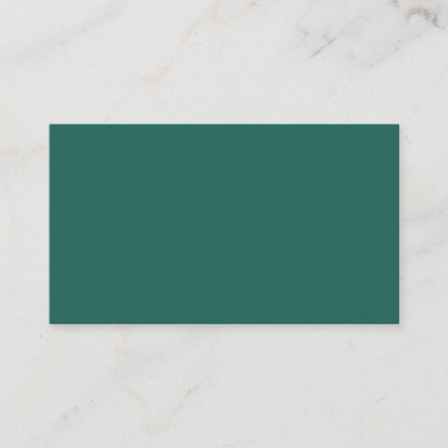  Dark green blue(solid color)  Business Card (Front)