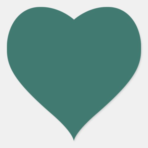  Dark green bluesolid color  Heart Sticker