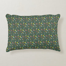 Dark Green Botanical Pattern – Colorful Leaf Motif