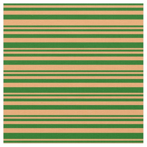 Dark Green & Brown Stripes/Lines Pattern Fabric