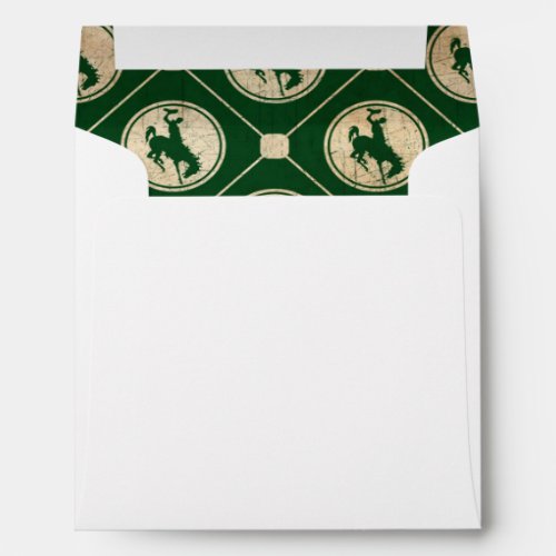 Dark Green Brown Vintage Cowboy Envelope