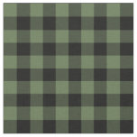 Dark Green Buffalo Check Plaid Fabric