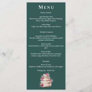 Dark Green, Burgundy & Blush Boho Menu