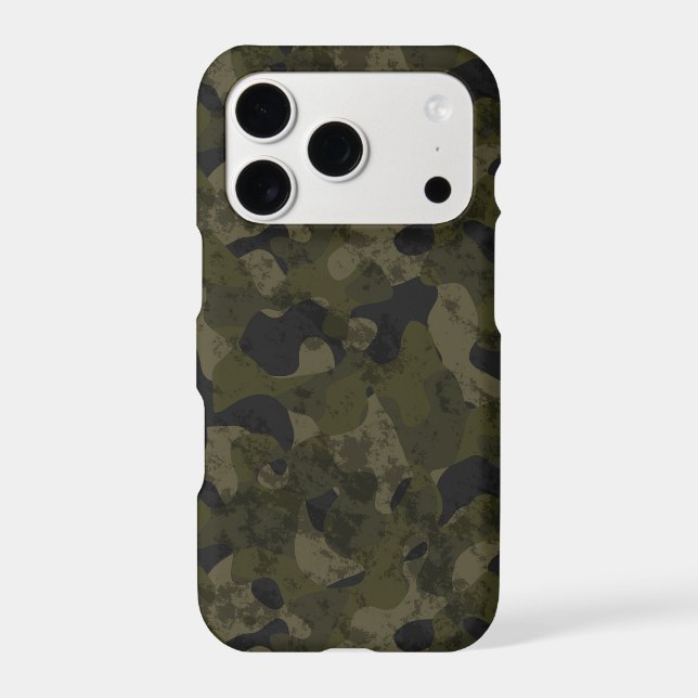 Dark Green Camo Abstract iPhone Case (Back)
